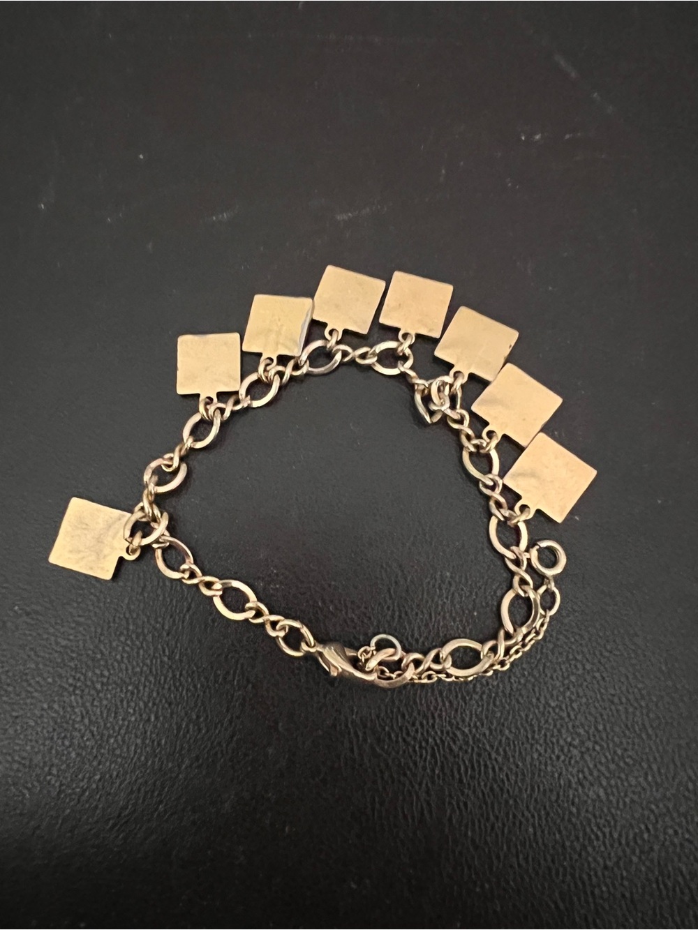 Vintage Nautical I Love You Signal Flag Gold Tone Charm Bracelet - Picture 5 of 6